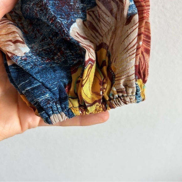 Bucketlist Floral Babydoll Flowy Blouse Boho Size L - Picture 8 of 9